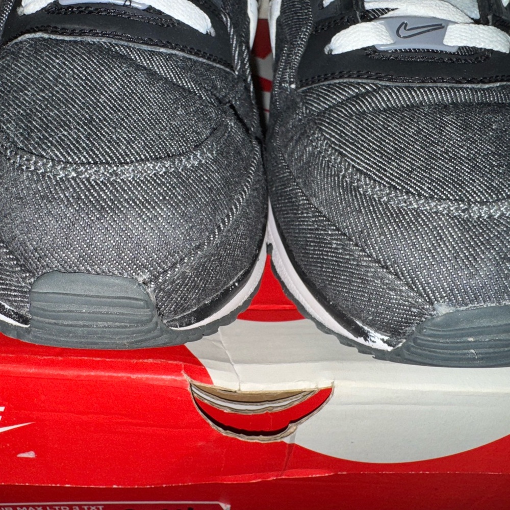 Nike Charcoal and White Denim Athletic Shoes - Picture 5 of 10